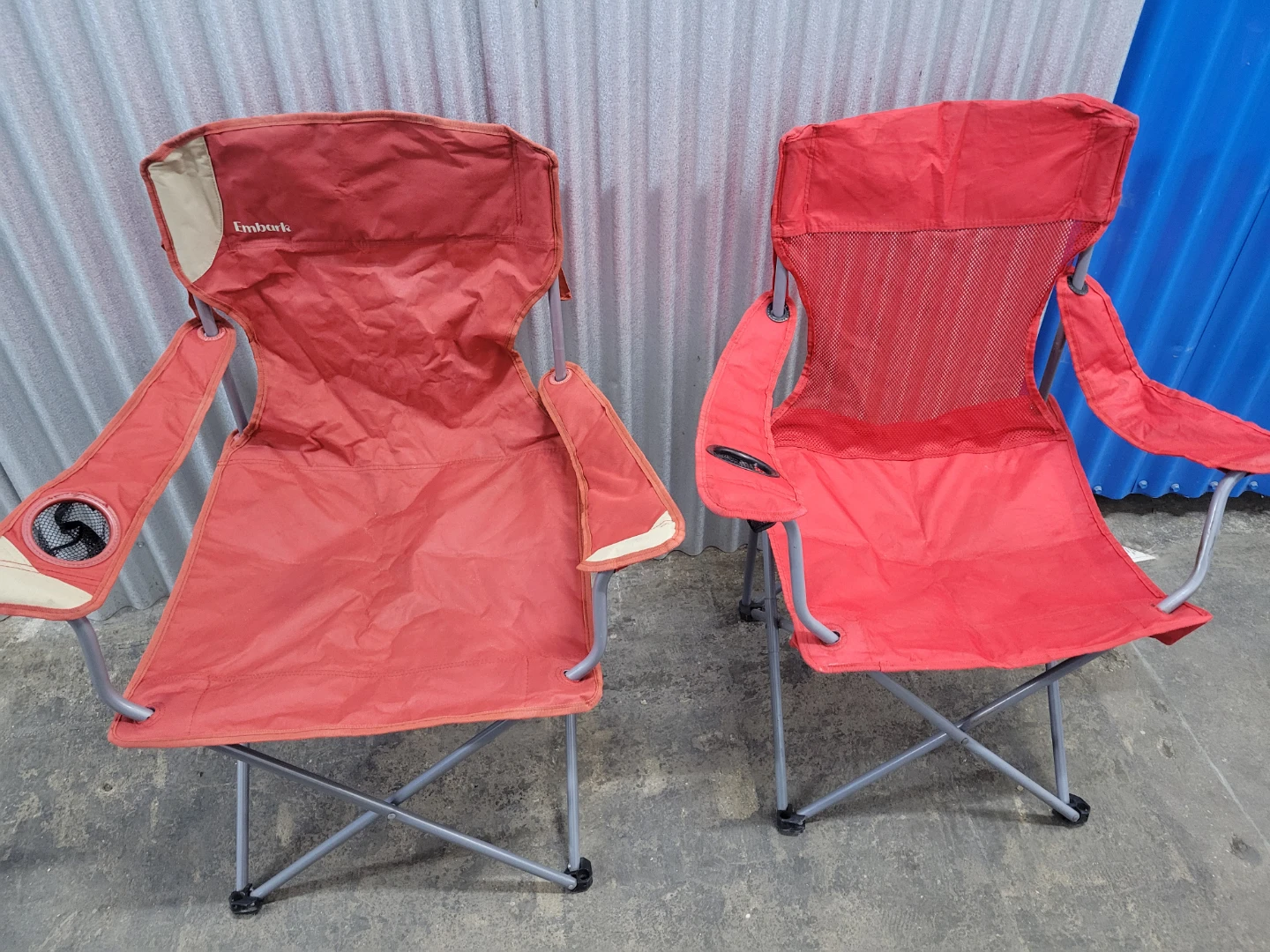 Red Folding Camp Chairs