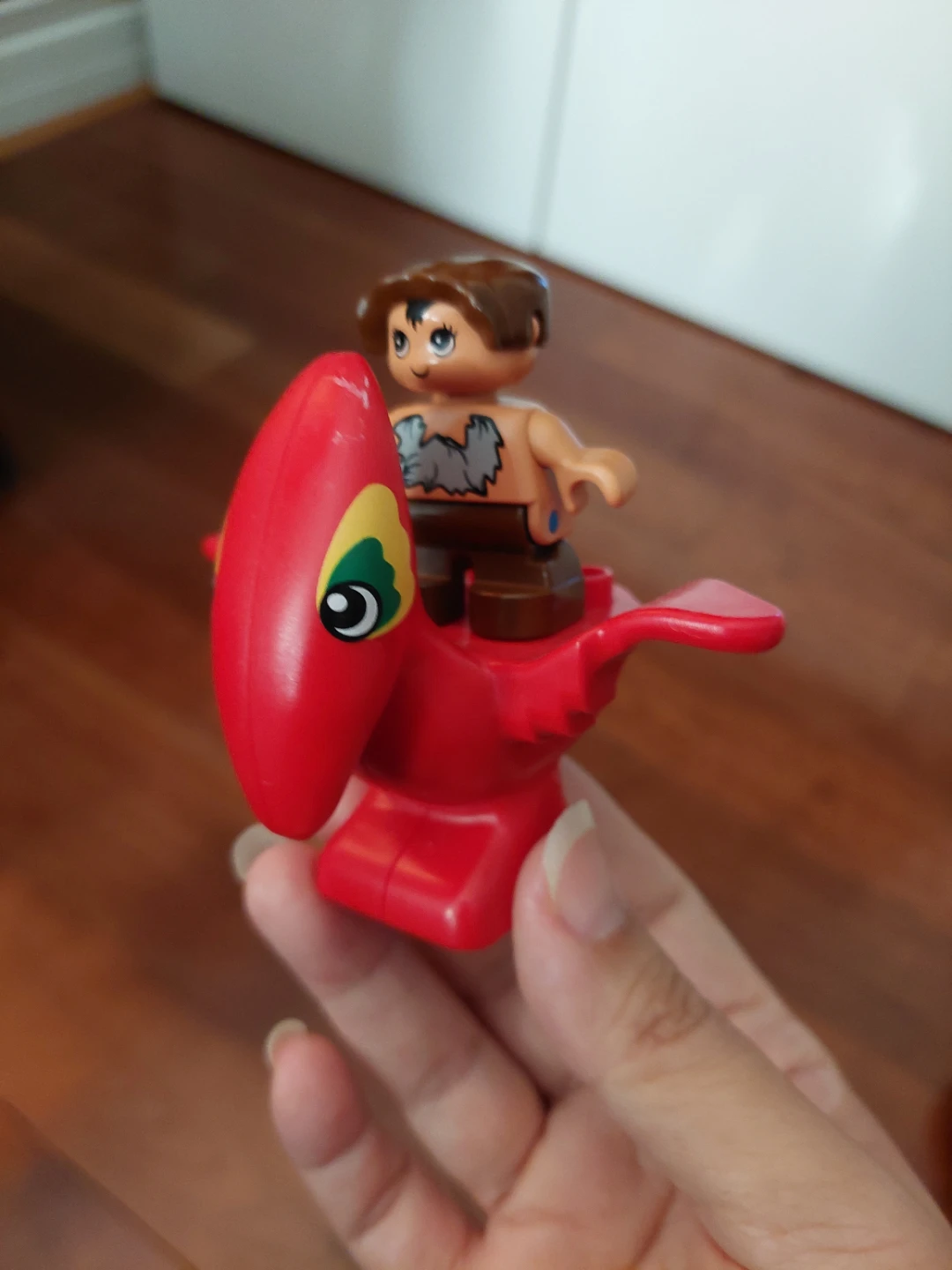 ⚽️ LEGO DUPLO Prehistoric Figure on Red Bird