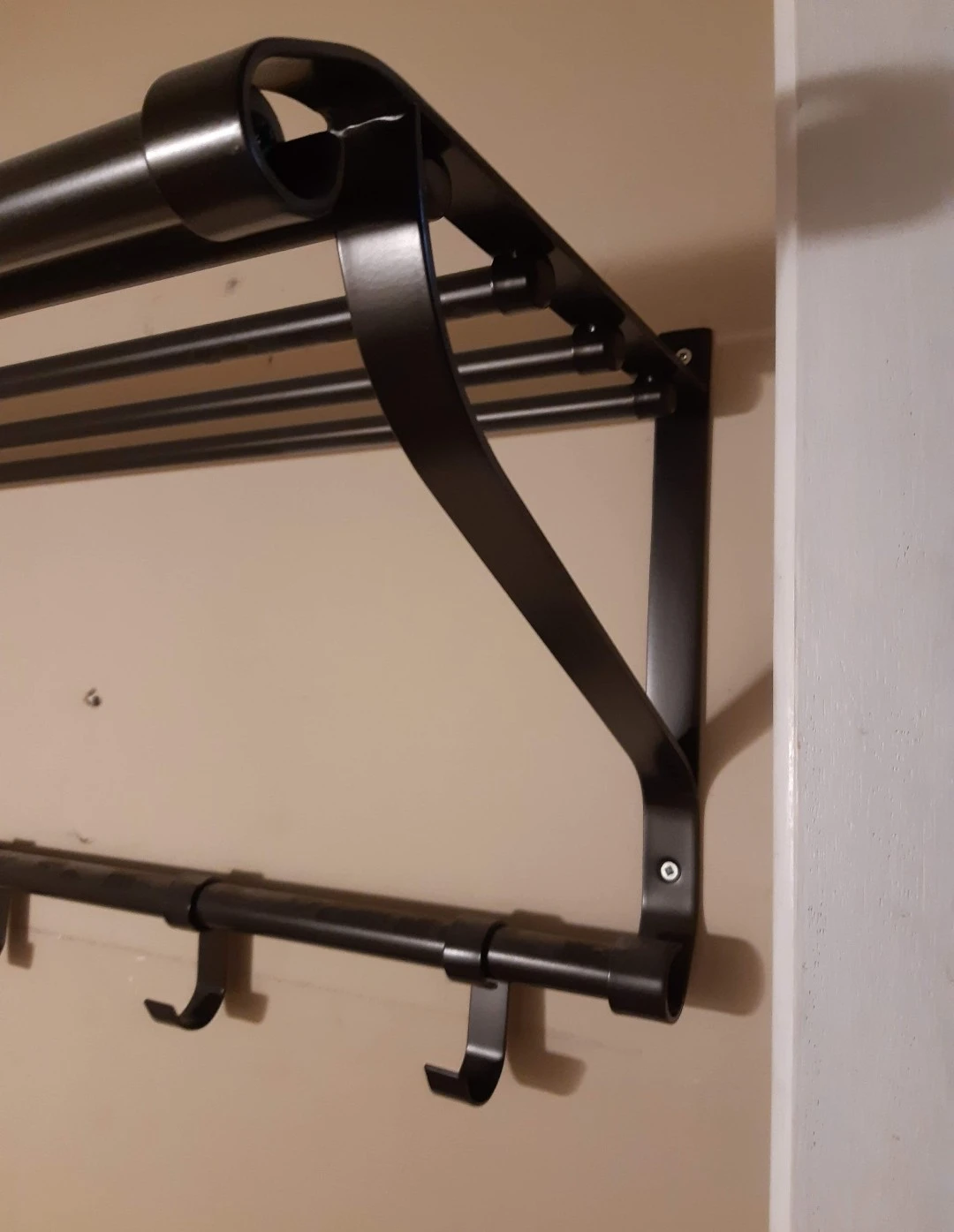 Wall Mounted Hat Rack with Hooks - photo 2