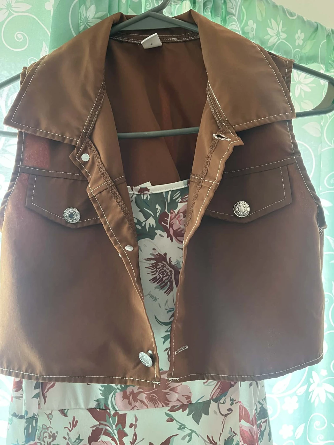 SHEIN Floral Dress with Brown Vest - Size 12Y - photo 4