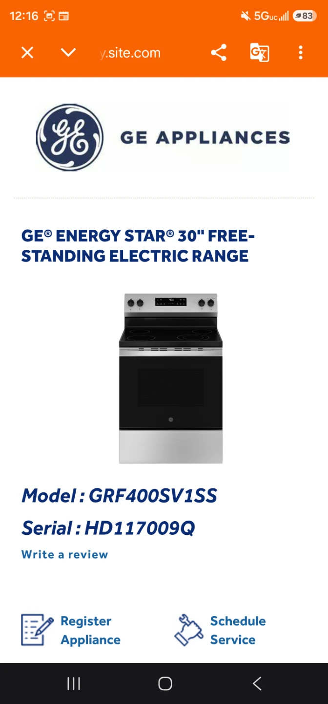 New GE 30in Stainless steel electric stove