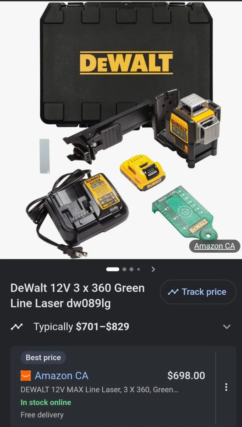 DeWalt 12V 3 x 360 Green Line Laser dw089lg - photo 3