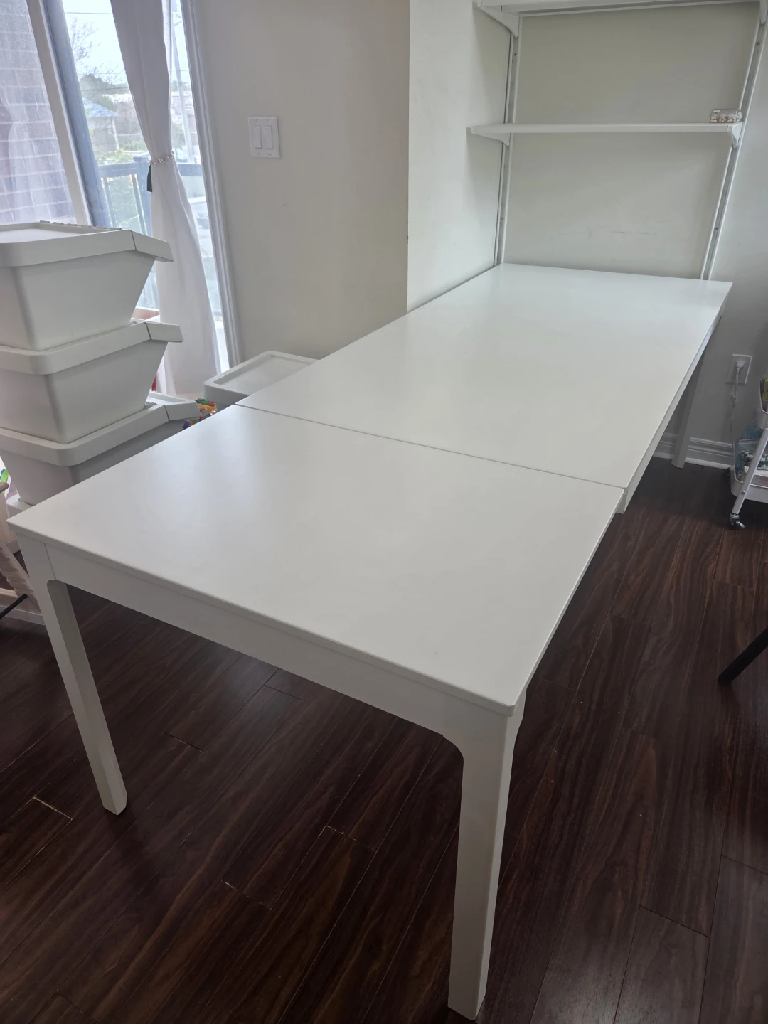 IKEA Extendable Dining Table White - photo 2