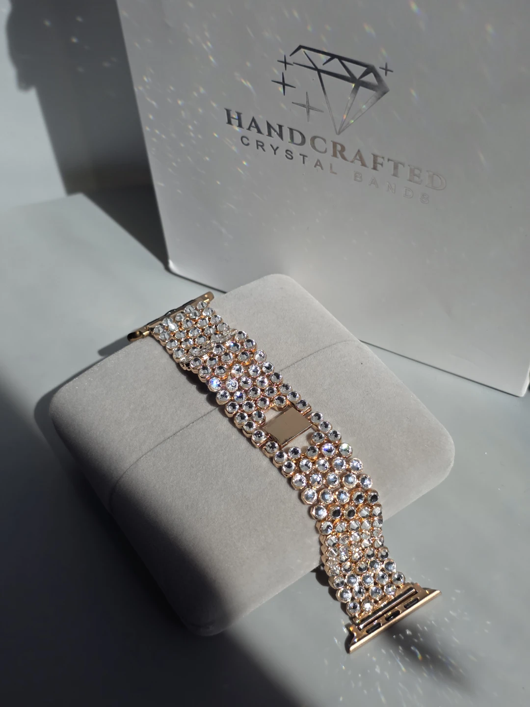 Handcrafted Crystal Apple Watch Band - Rose Gold - photo 5