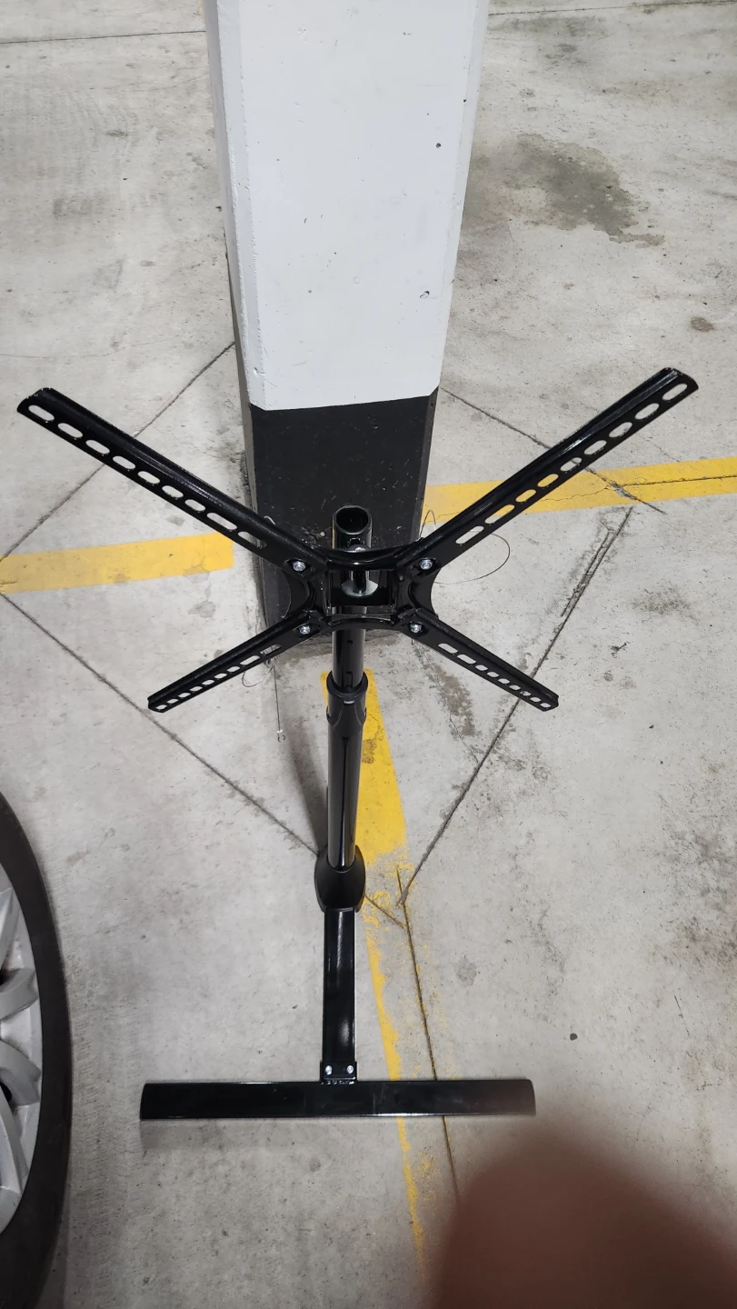 Black TV Floor Stand with Adjustable Height - photo 4