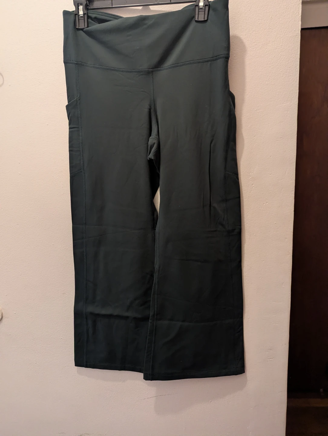 Fabletics Green High-Waisted Wide Leg Fleece Lined Pants - photo 5