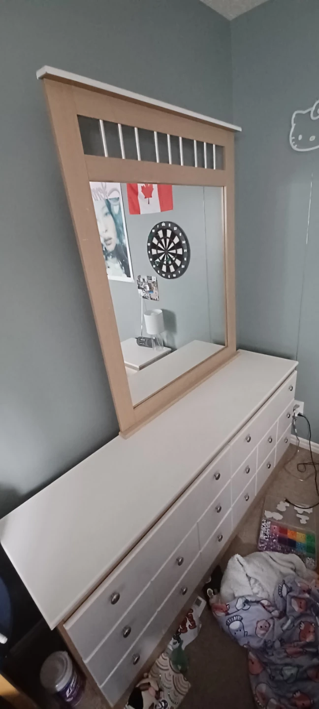 Wooden Framed Dresser with Mirror - photo 2