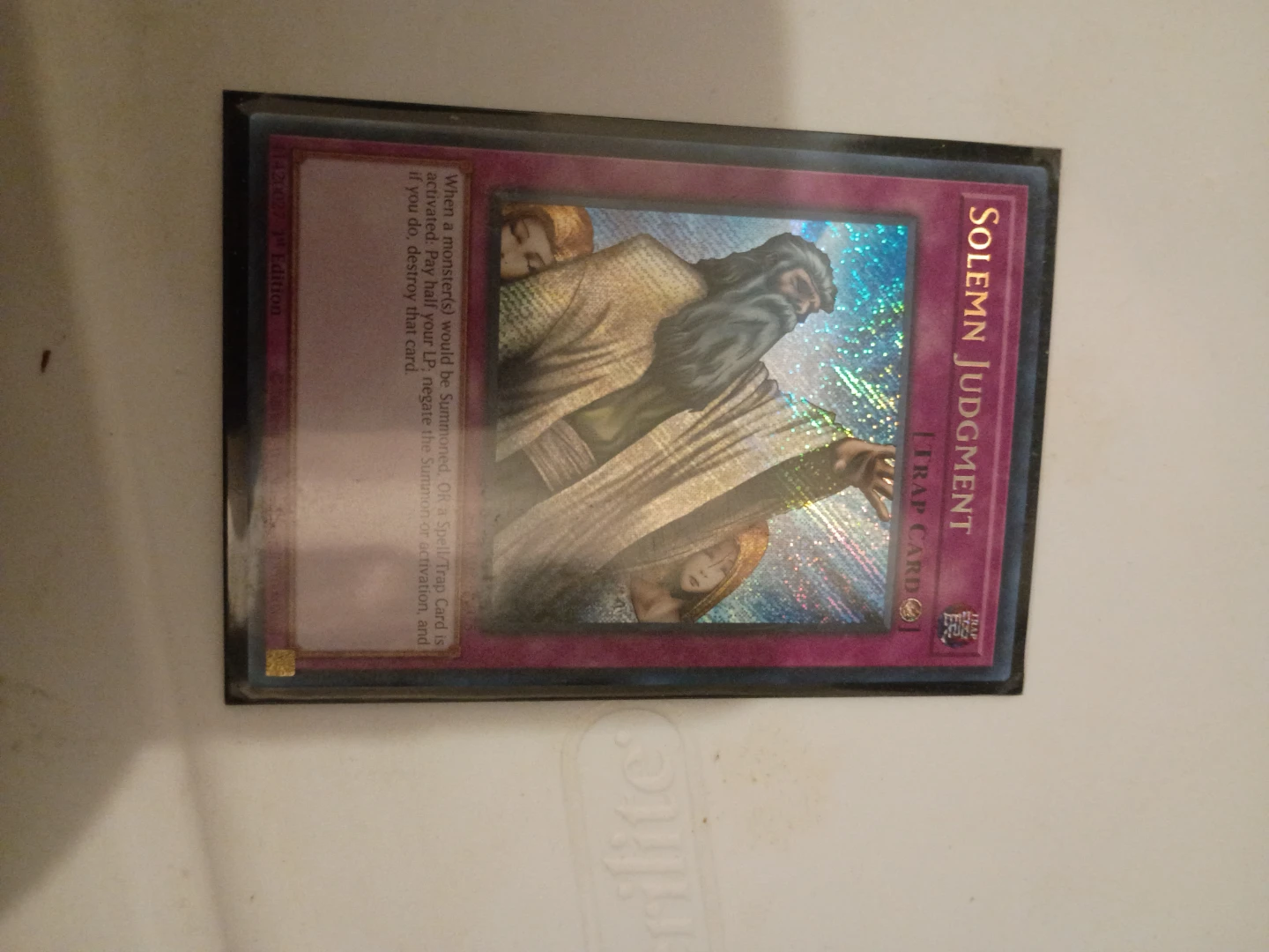 Yu-Gi-Oh! Solemn Judgment 1st Edition Trap Card⚽