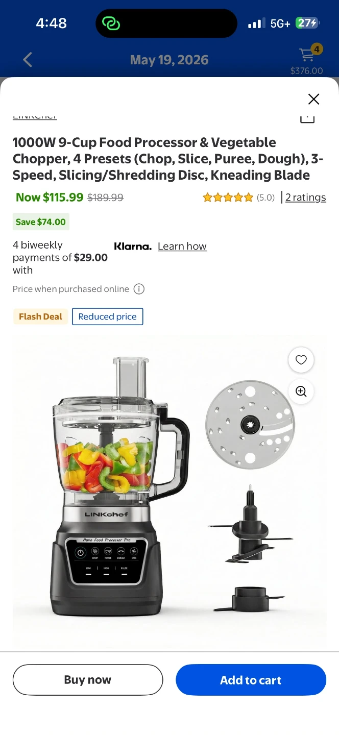 LINKchef Professional Food Processor 9-Cup