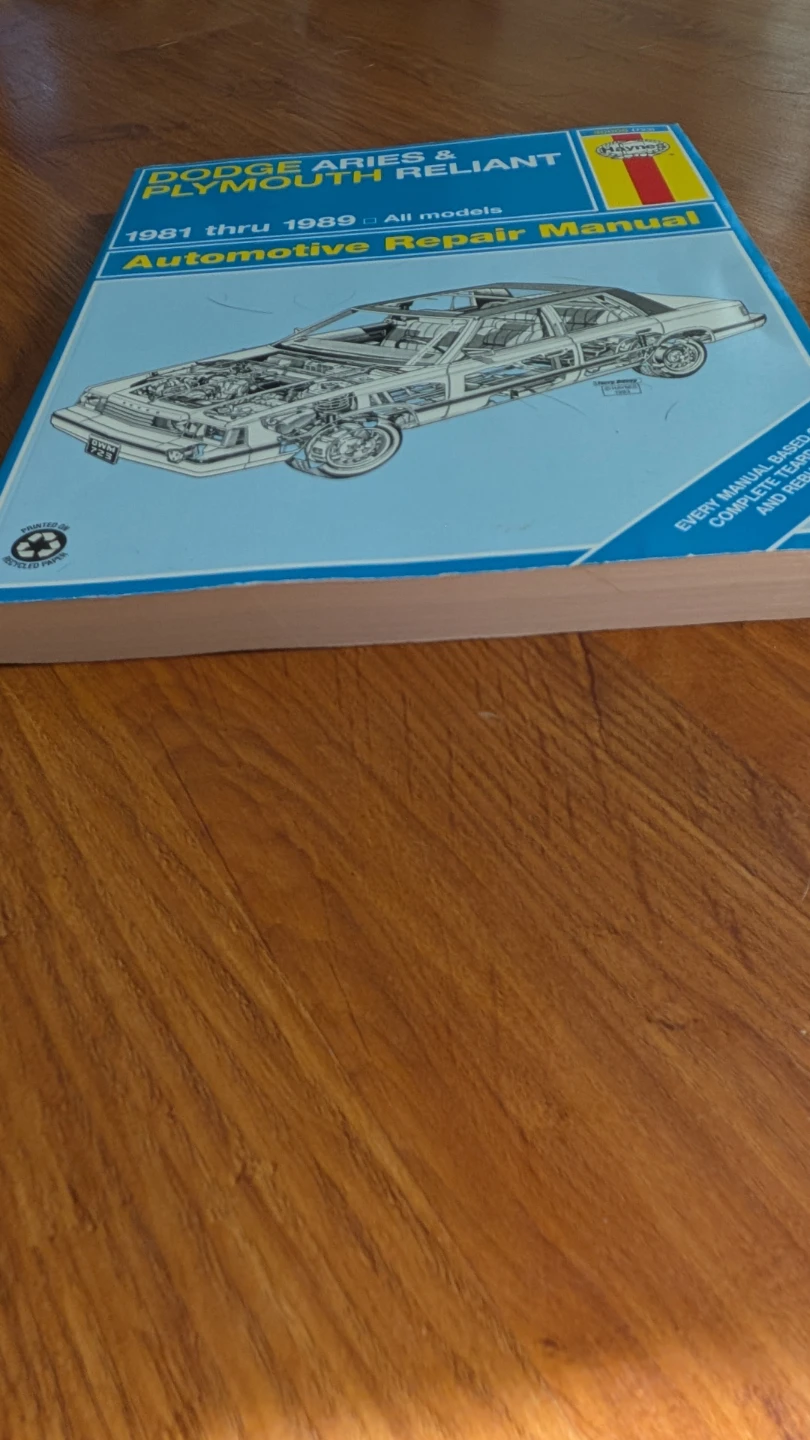 Haynes Dodge Aries & Plymouth Reliant Automotive Repair Manual⚽ - photo 3