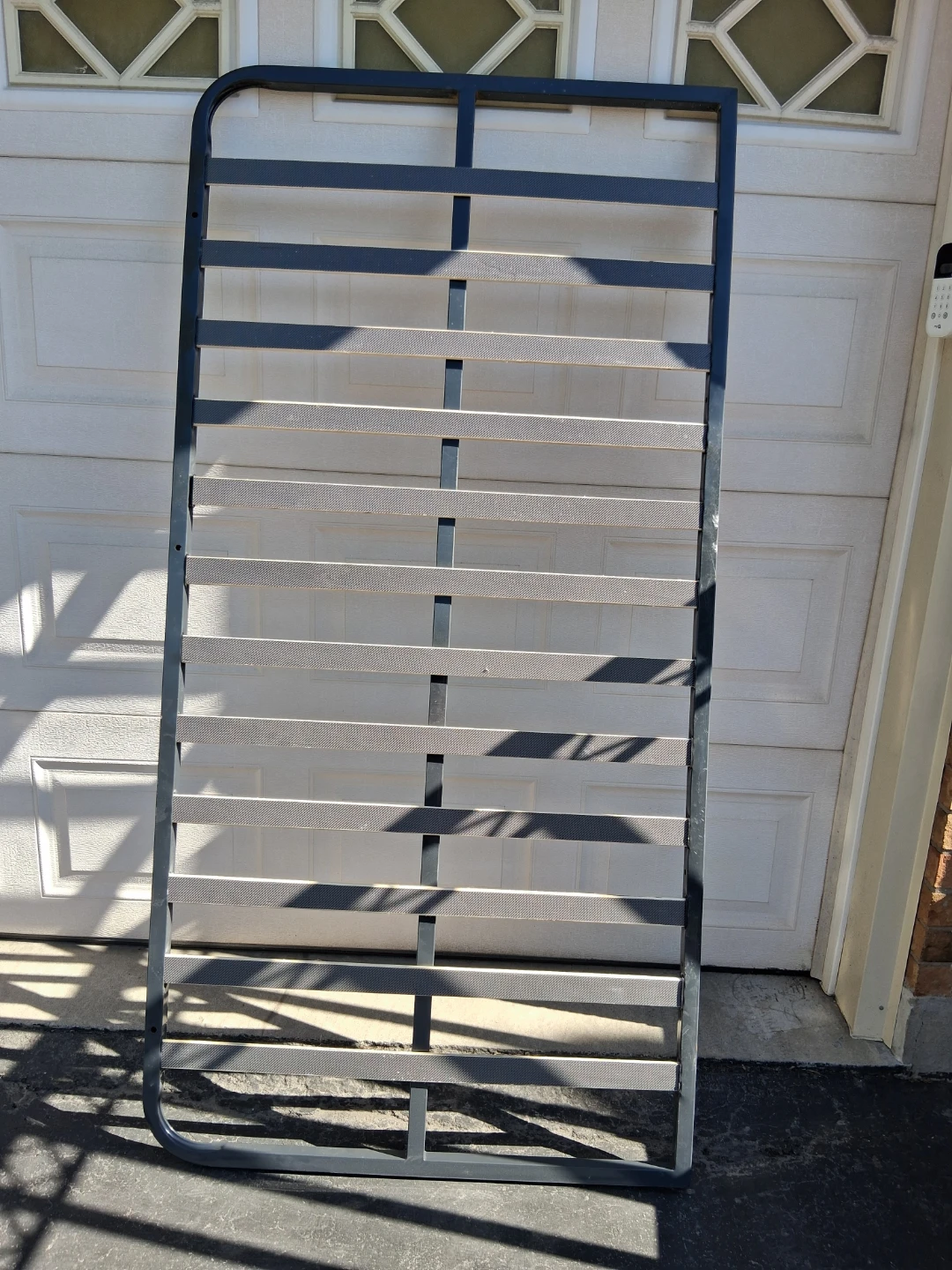 Metal Bed Frame with Slats on wheels - photo 3