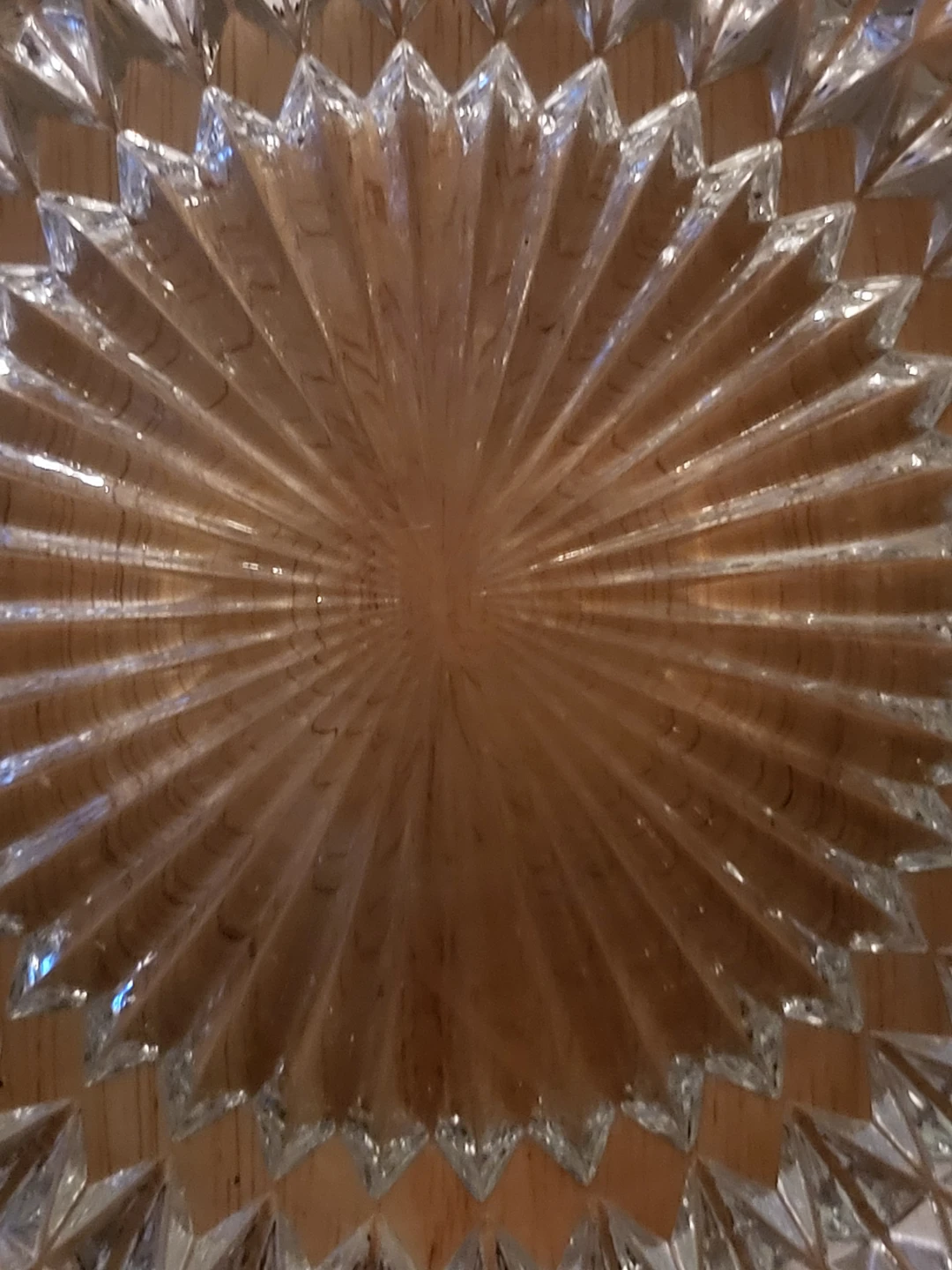 Cut Glass bowl with Silver Tone trim - photo 2