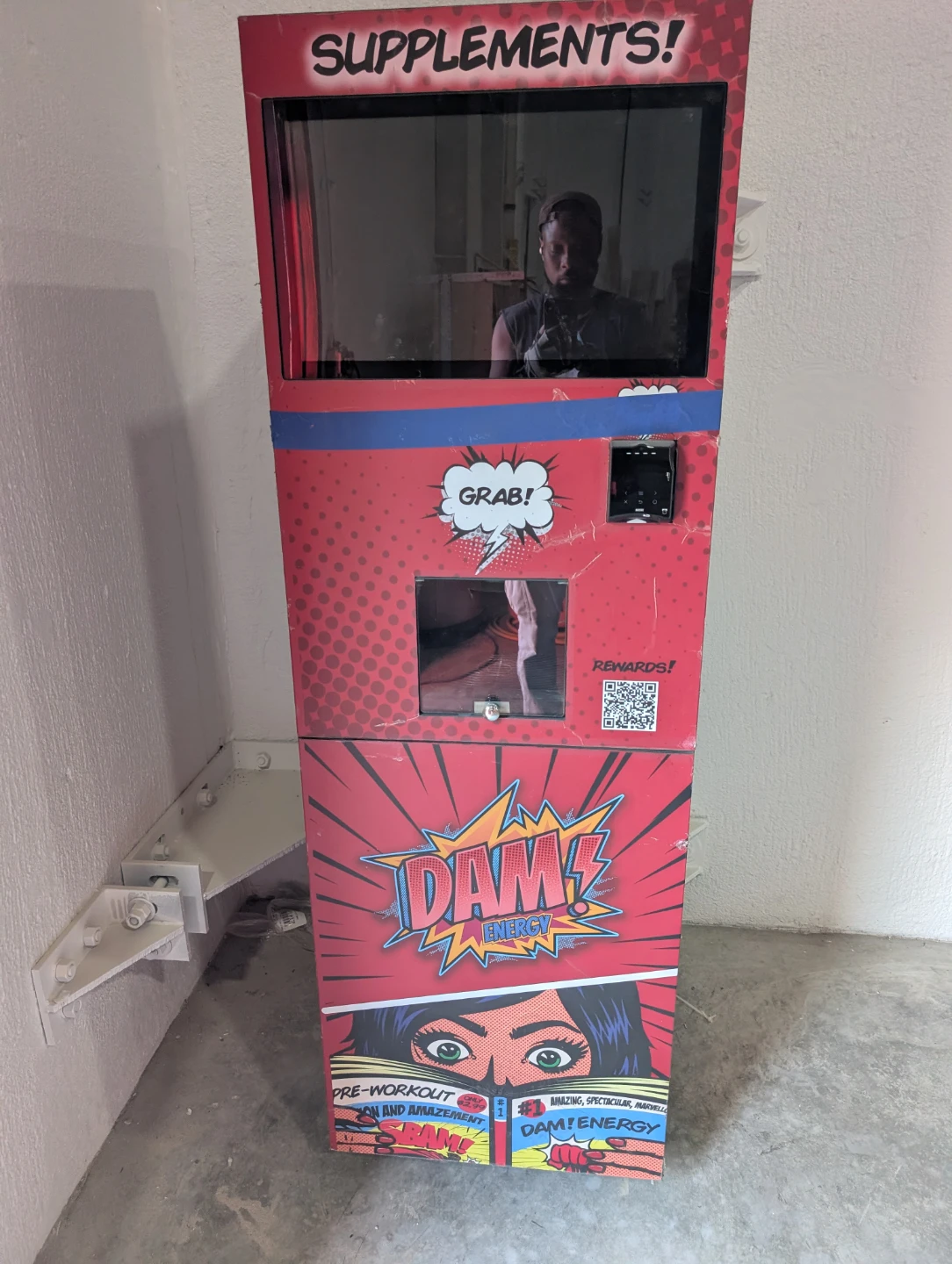 DAM! ENERGY Supplements Vending Machine