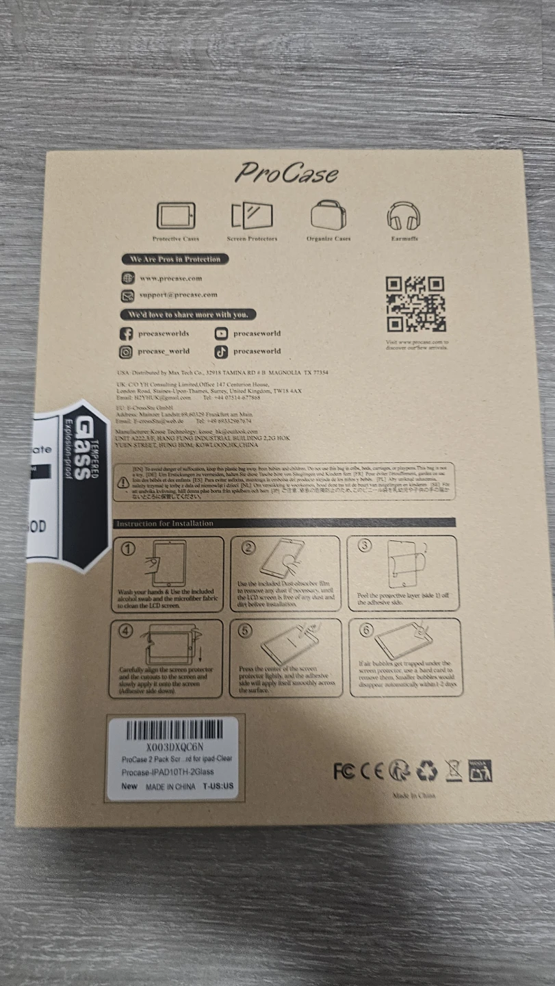 ProCase Premium Tempered Glass Screen Protector  iPad 10th Gen