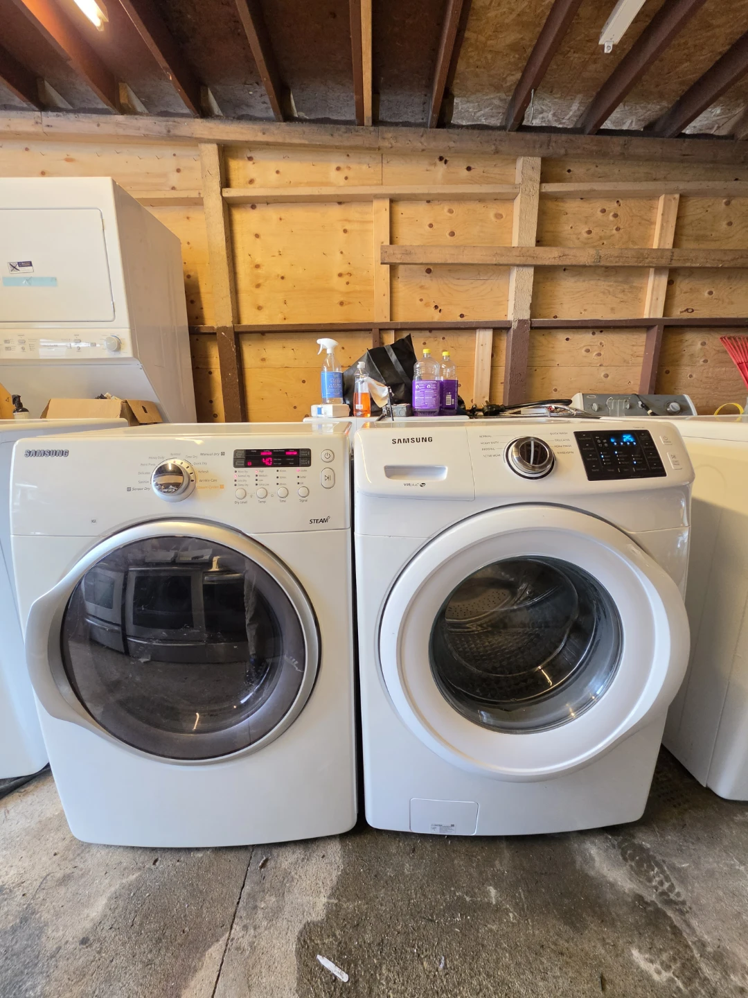 Samsung Front Load Washer & Electric Dryer Set