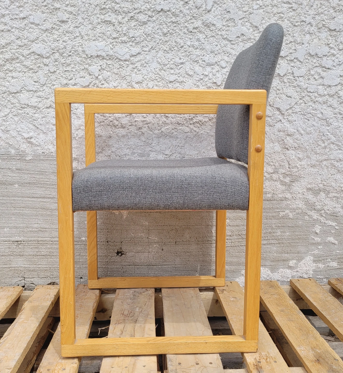 Mid Century Wood Frame Armchairs - photo 4