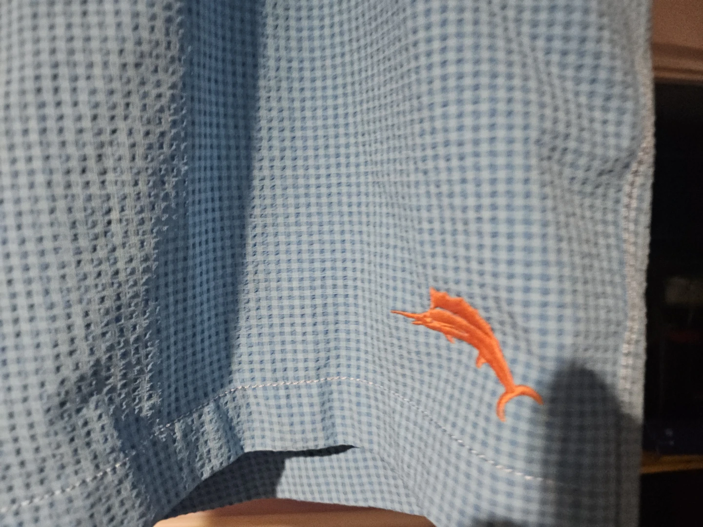 Tommy Bahama Blue Gingham Seersucker Shorts - photo 3