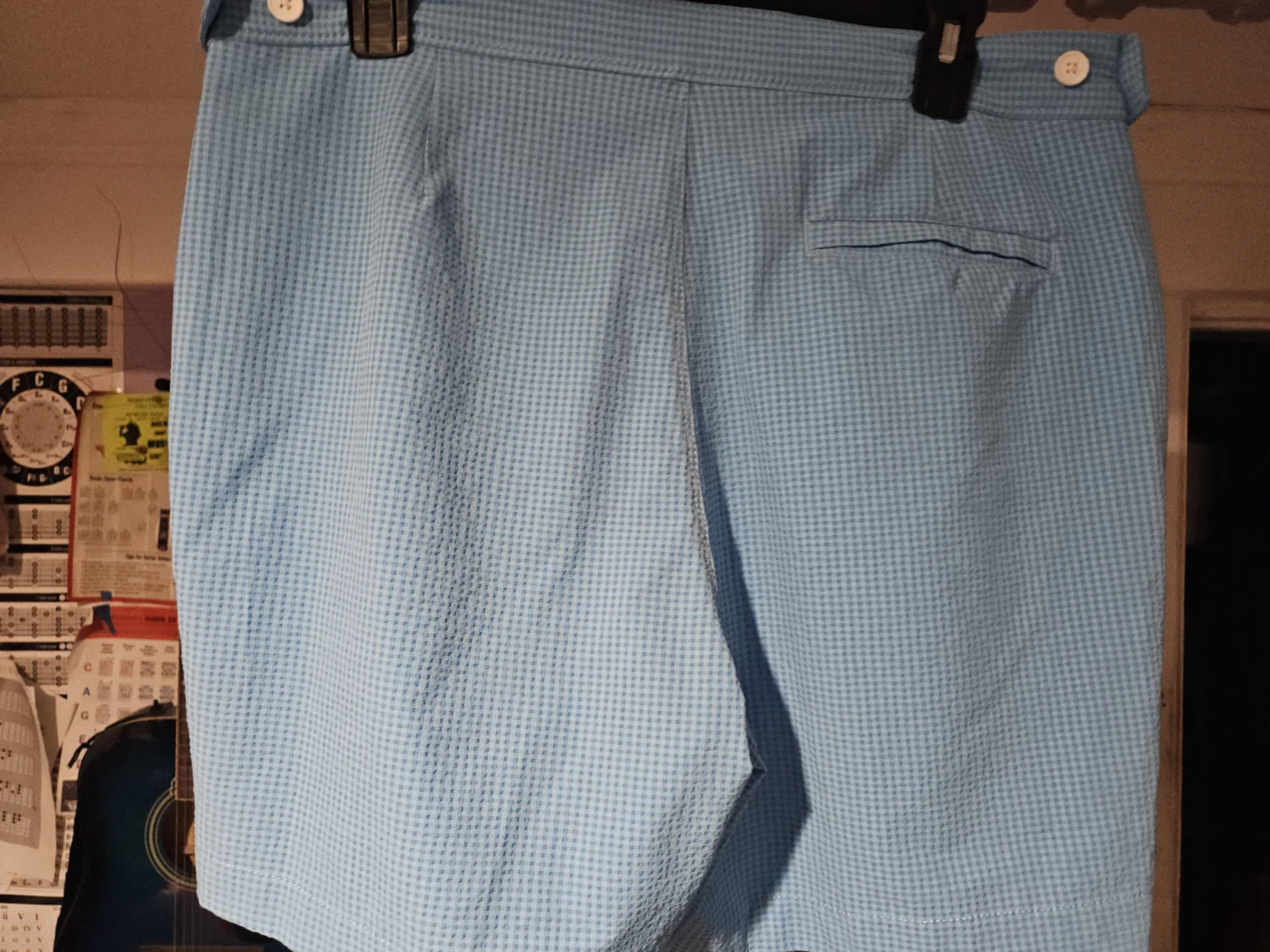 Tommy Bahama Blue Gingham Seersucker Shorts - photo 4