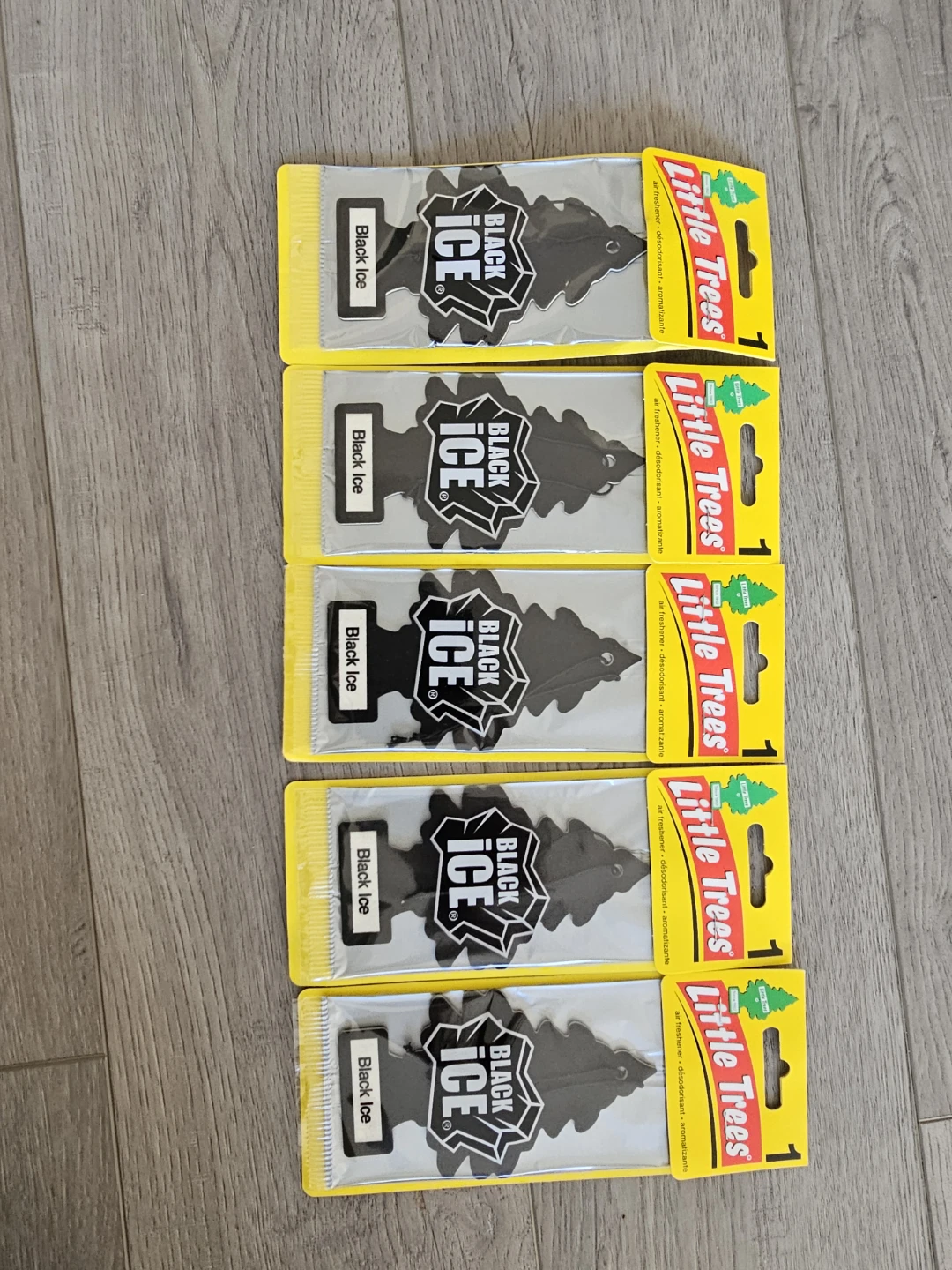 Little Trees Black Ice Air Fresheners - 5 Pack