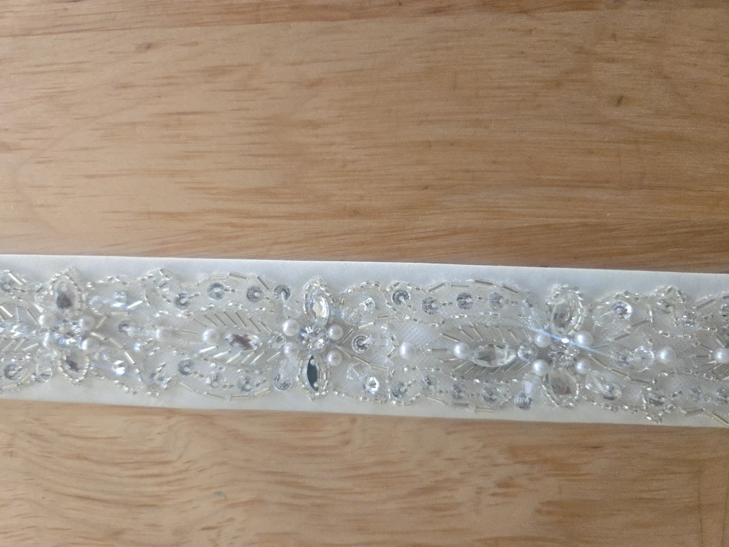Ivory Beaded Wedding Dress Sash - photo 4
