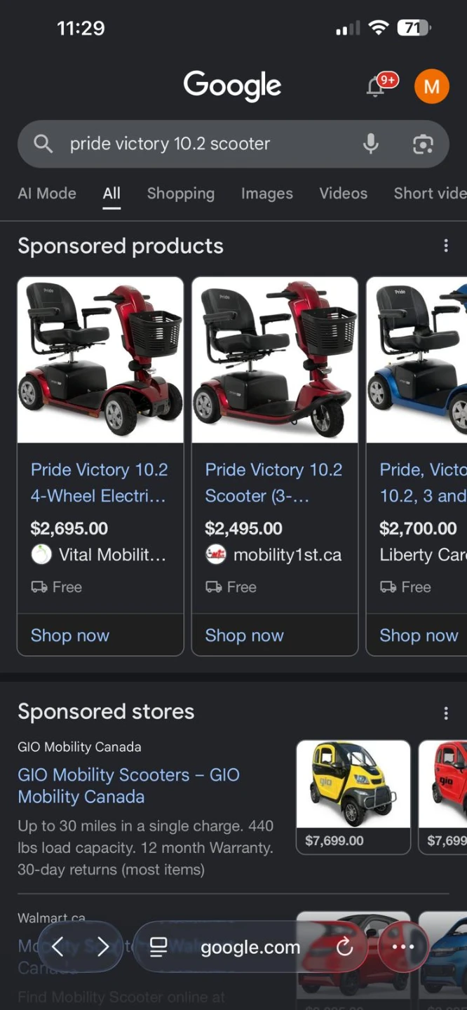 Pride Mobility Victory 10.2 4-Wheel Mobility Scooter - photo 5