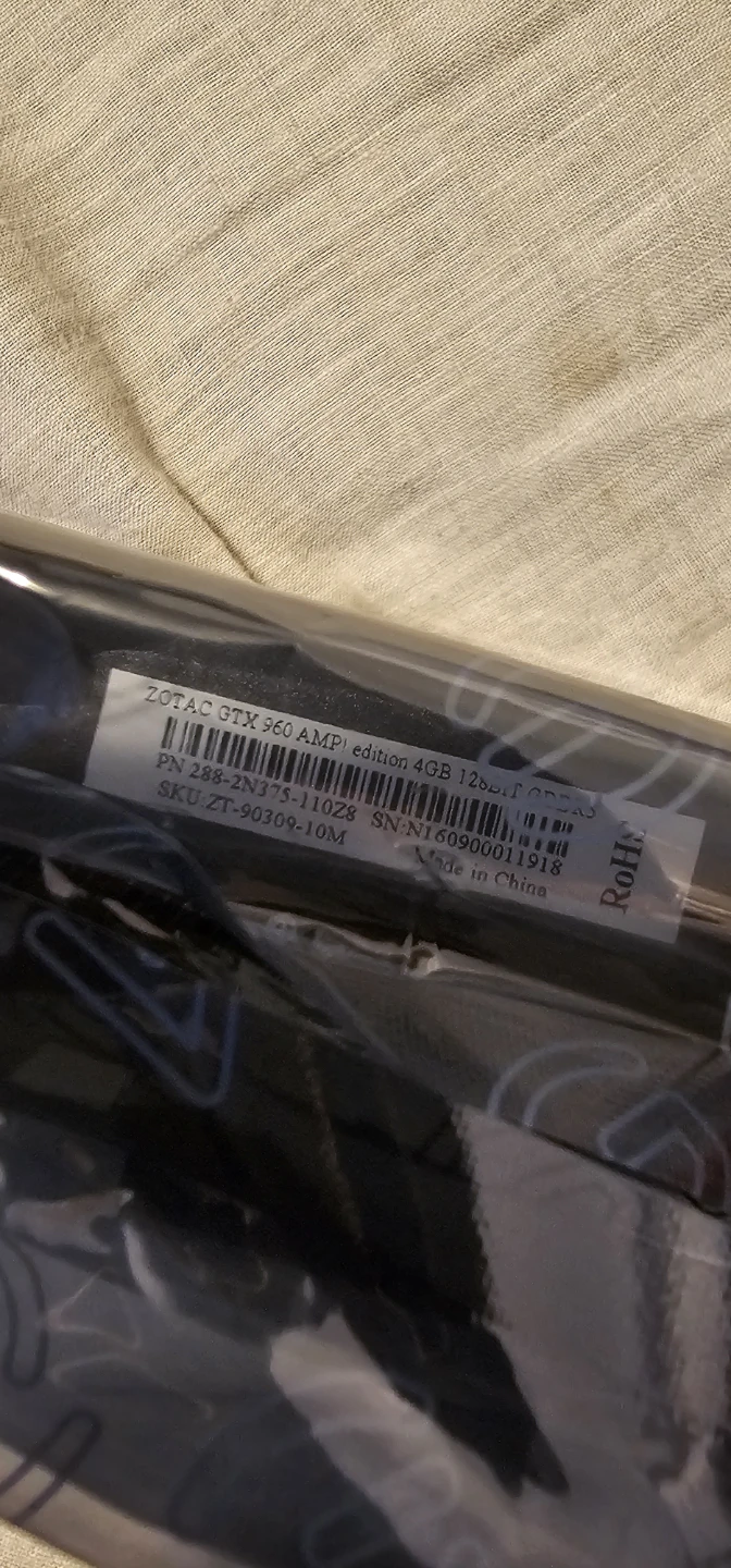 Sealed ZOTAC GTX 960 AMP! 4GB GDDR5 Graphics Card - photo 3