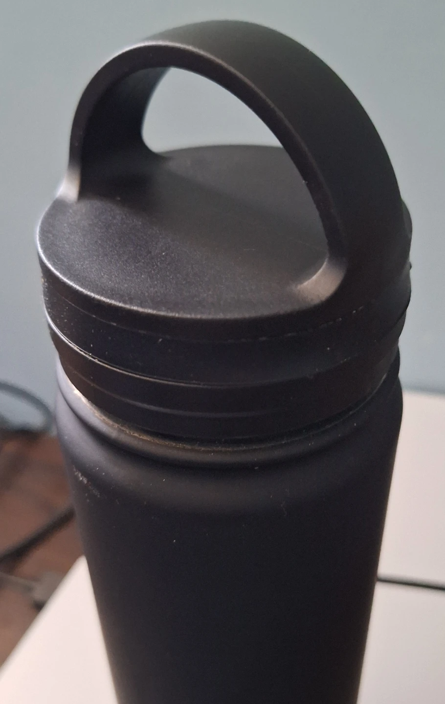 Black Insulated Water Bottle with Handle - photo 2