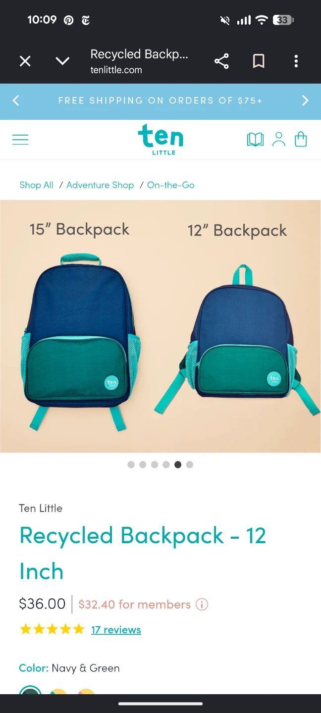 Ten Little  Backpack - 12 Inch - photo 2