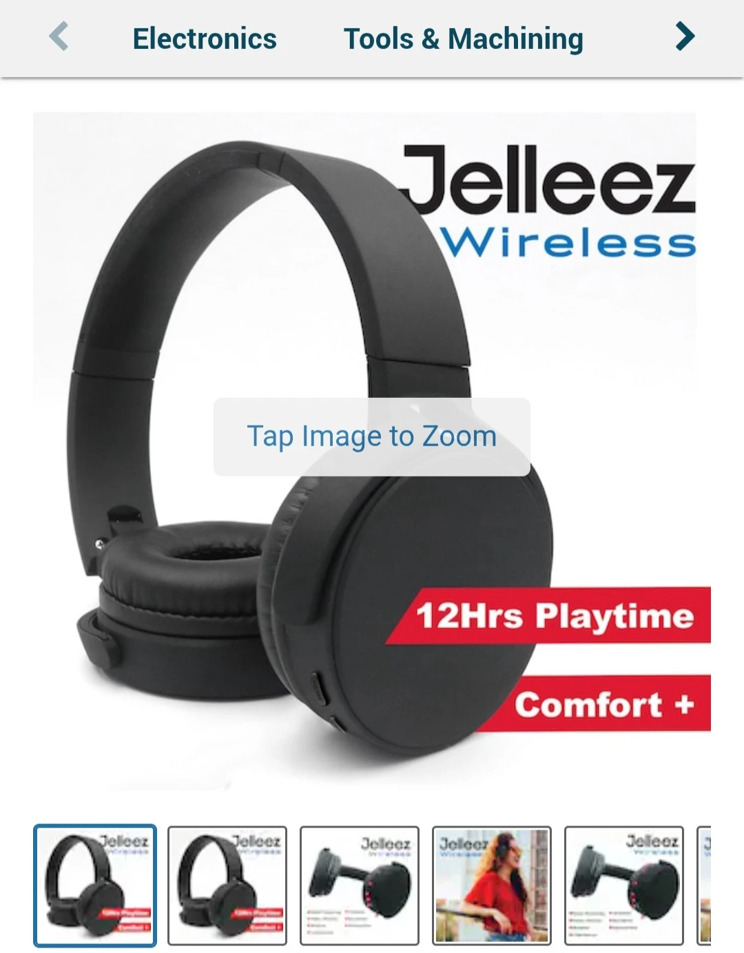 Jelleez Wireless Bluetooth Headphones - Black