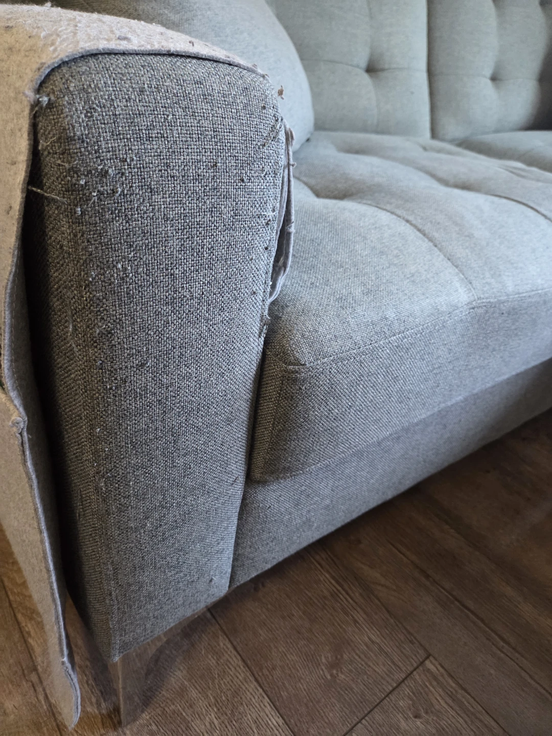3 piece Sofa bed couch, storage ottoman and pillows set - photo 3