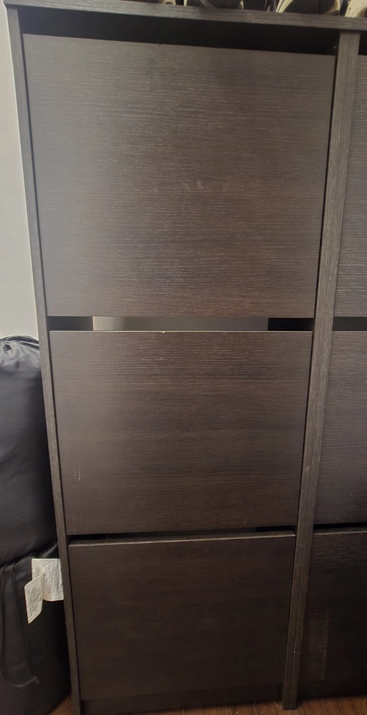 IKEA BISSA Shoe Cabinet - Black-Brown