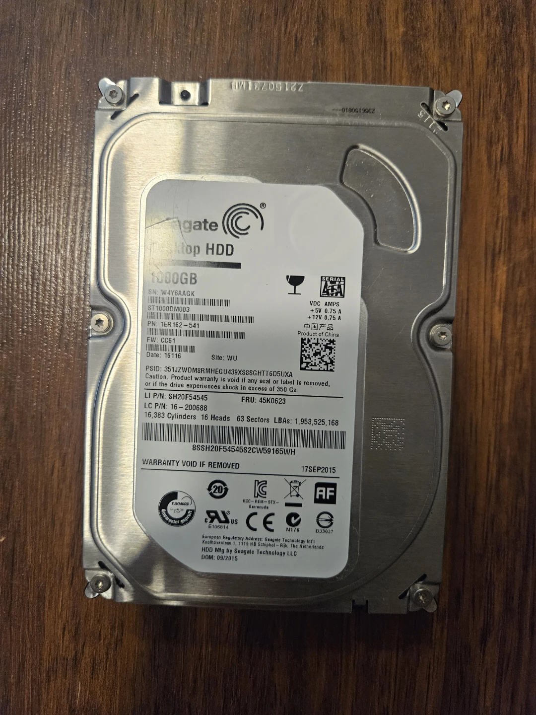 Seagate 1TB Desktop HDD Internal Hard Drive