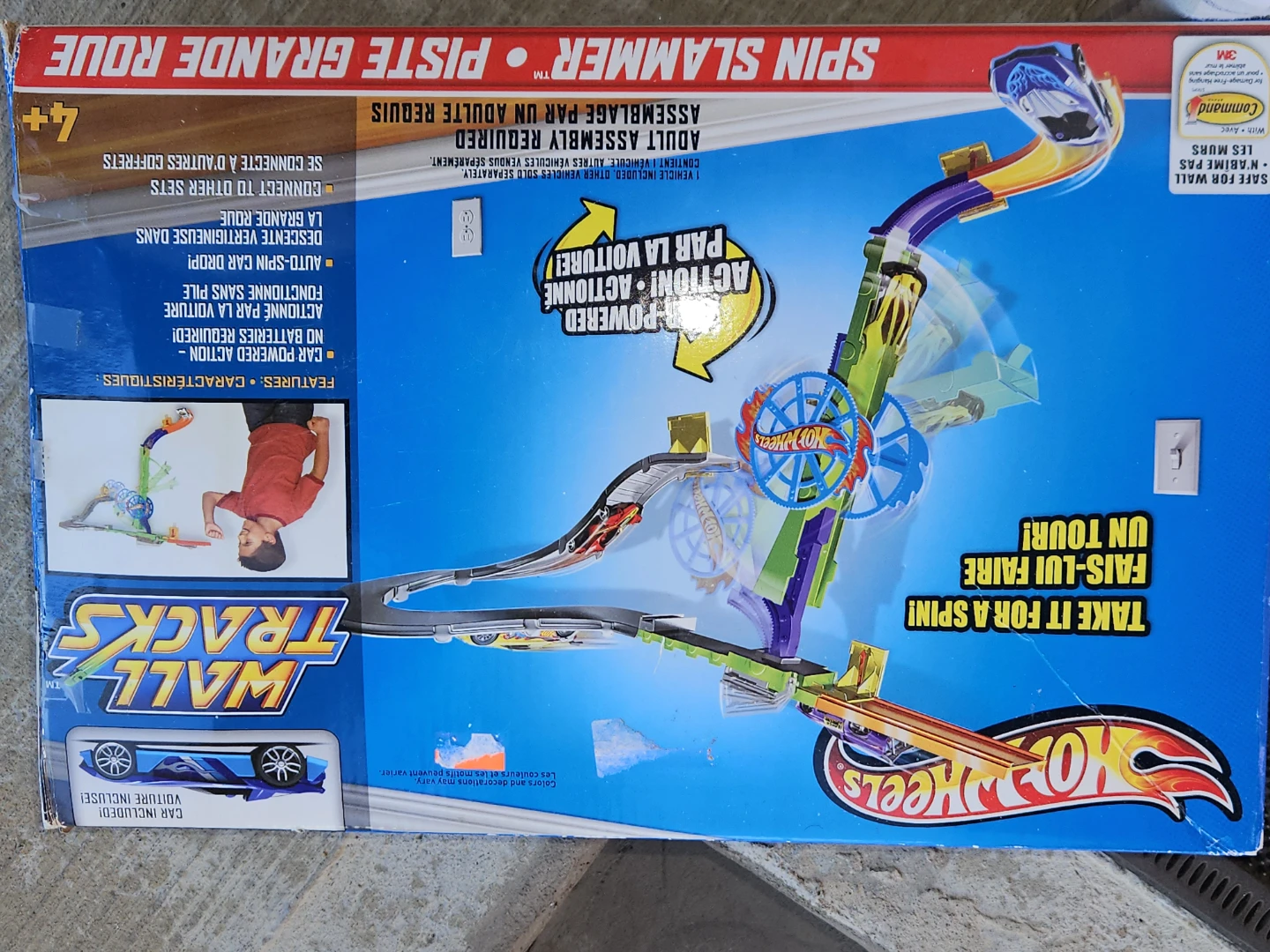 Hot Wheels Wall Tracks Spin Slammer Track Set - photo 2