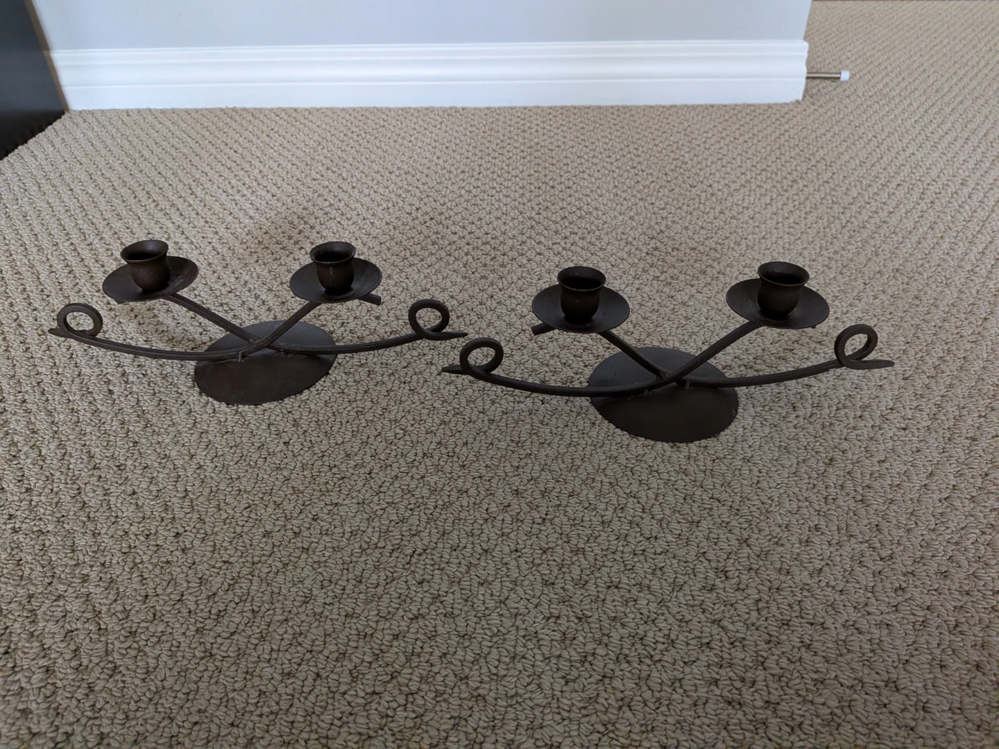 Set of Vintage Metal Candle Holders - photo 2