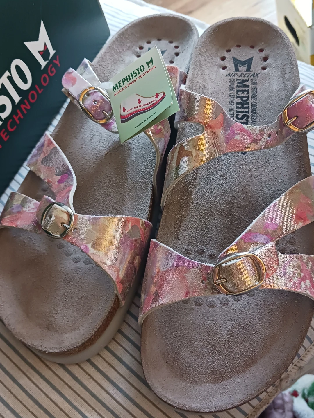 Mephisto Hannel Pink Beverly Sandals Size 40 EU