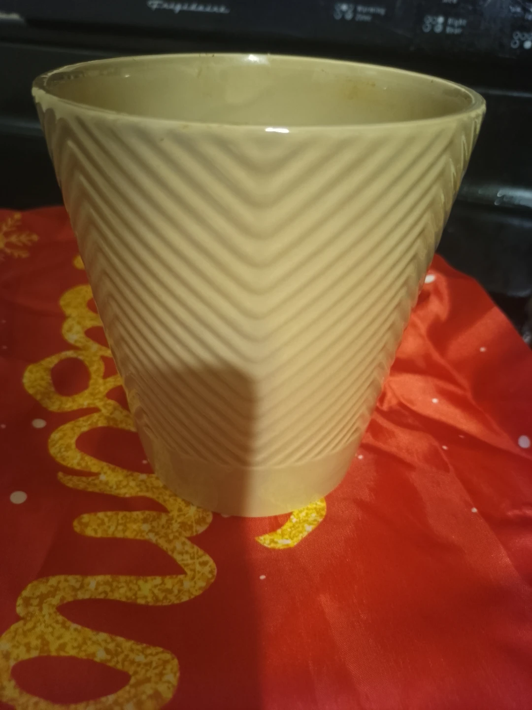 Yellow Chevron Planter Pot
