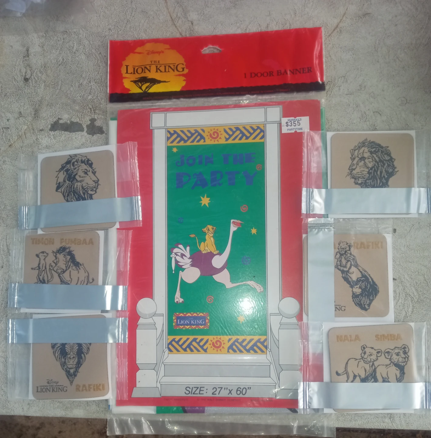 The Lion King 1 Door Banner and stick or sewable patches
