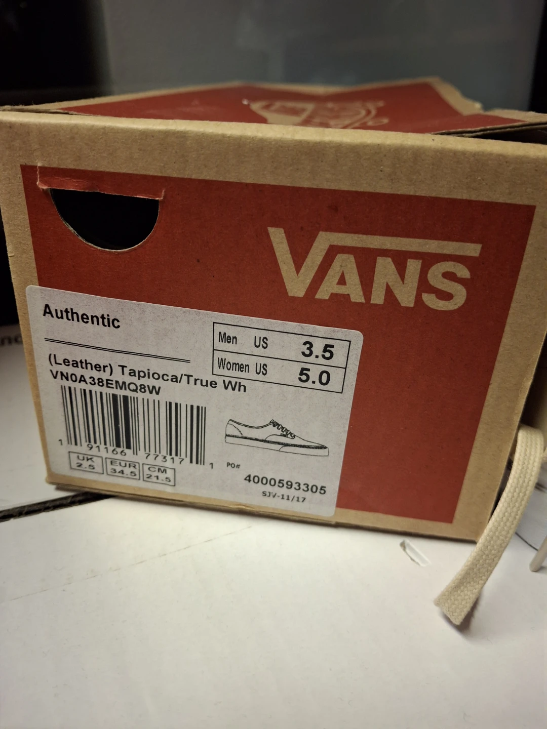 Vans Authentic Leather "Tapioca/True White" Shoes - photo 5