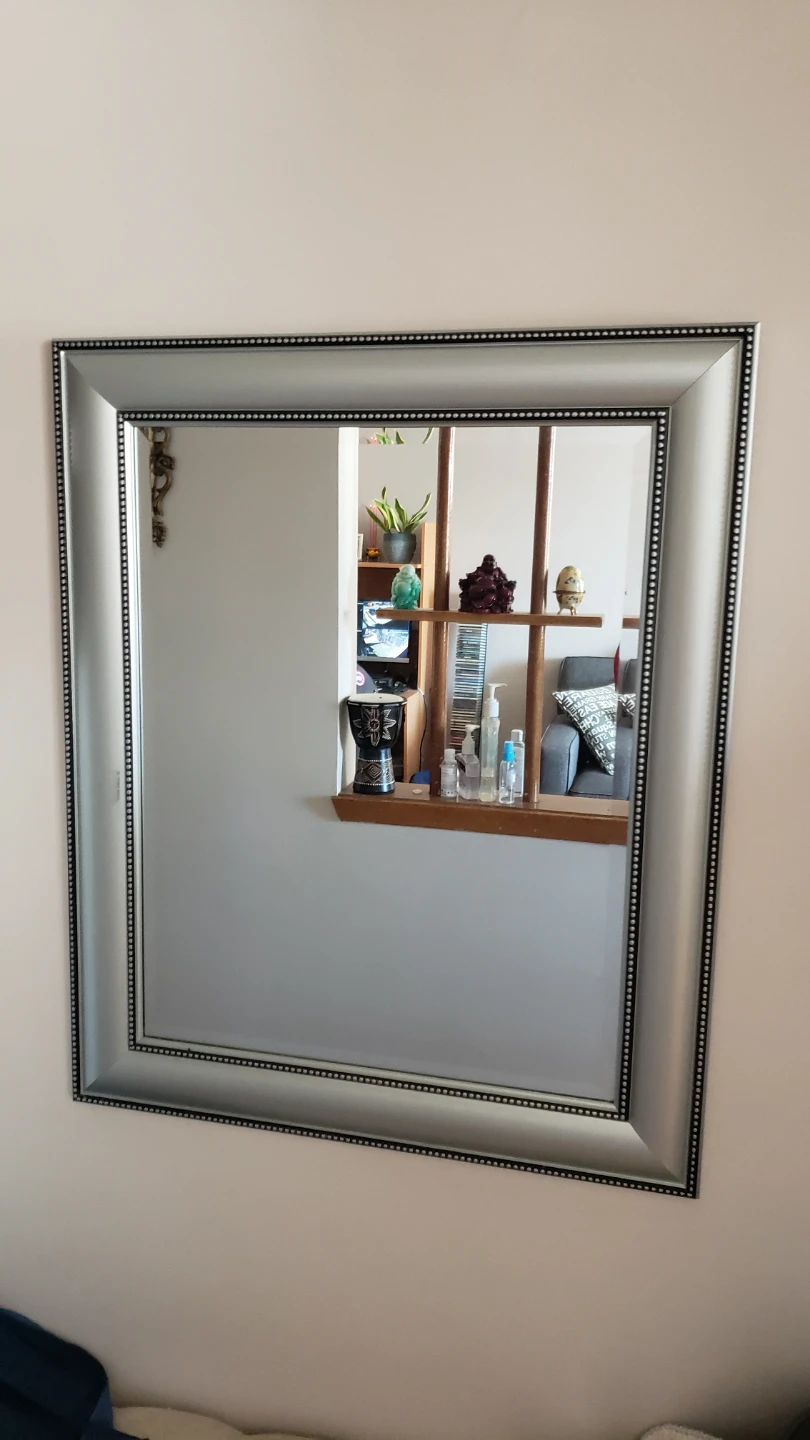 Silver decorative mirror