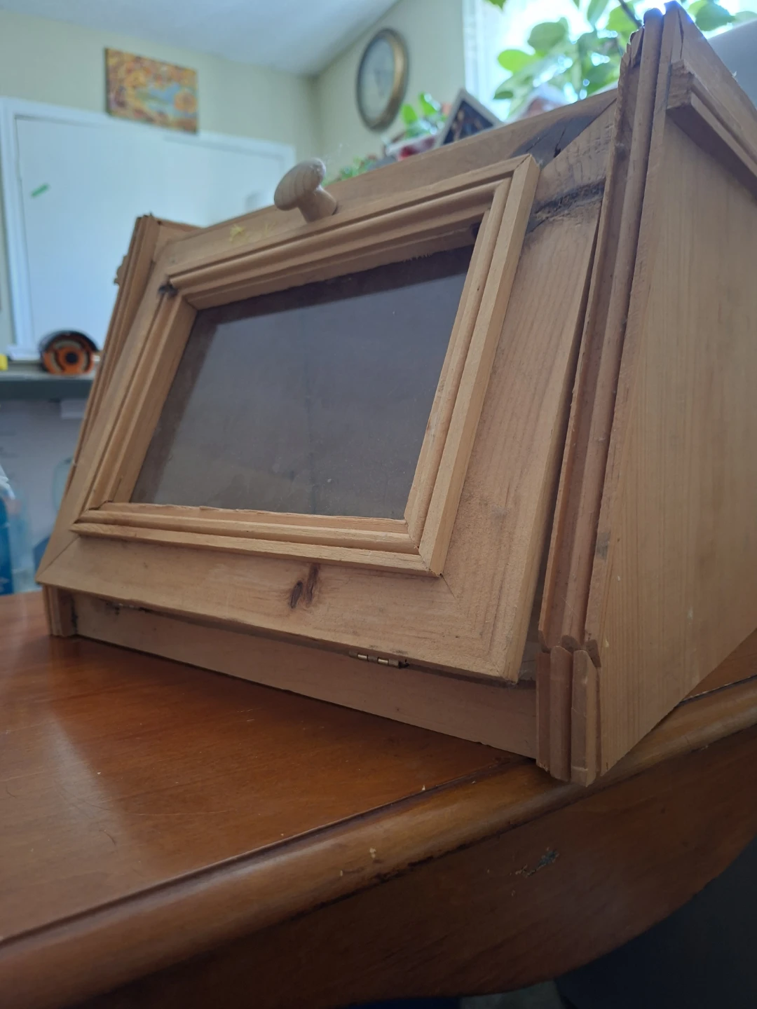 Wooden Bread Box with Window - photo 2