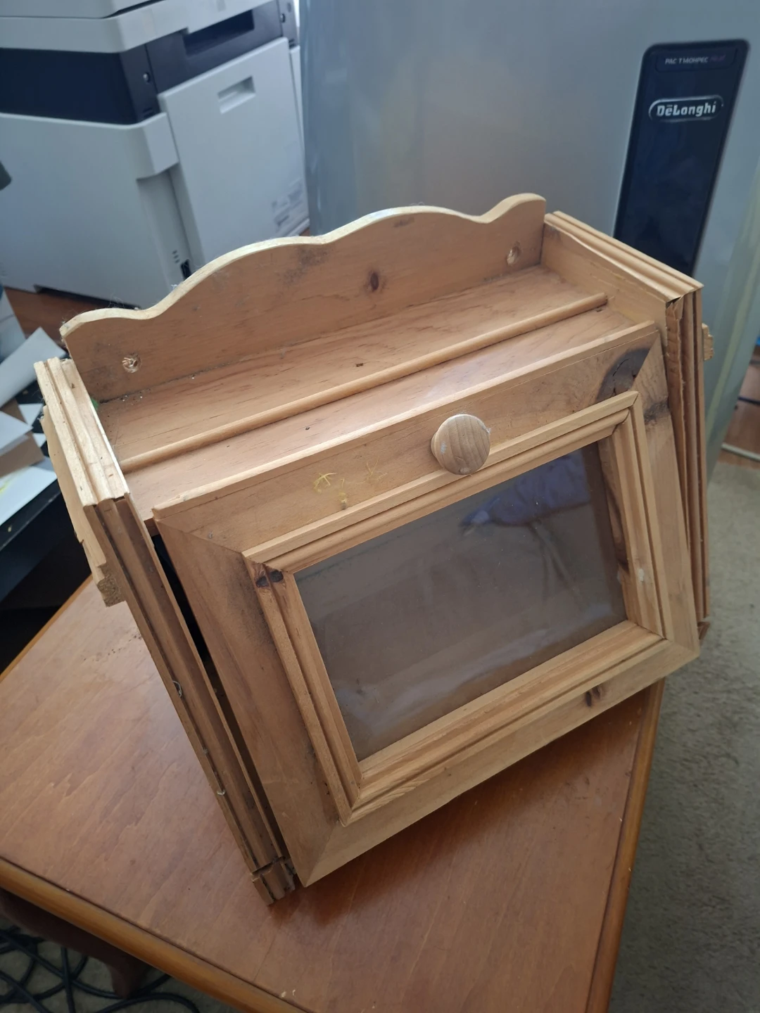 Wooden Bread Box with Window - photo 3