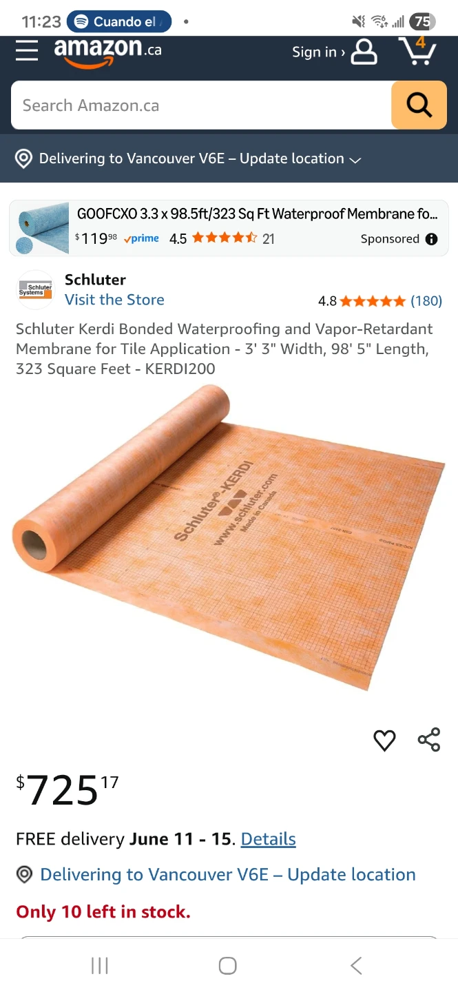 Schluter KERDI200 Waterproofing Membrane