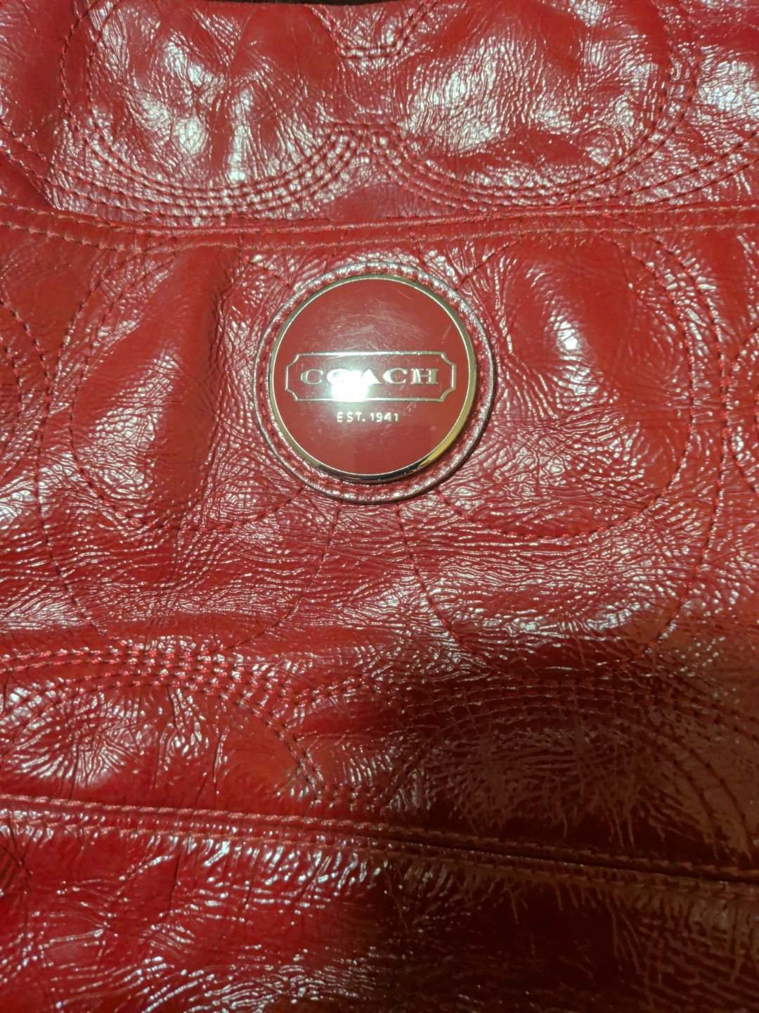Red Coach Diaper bag - photo 2
