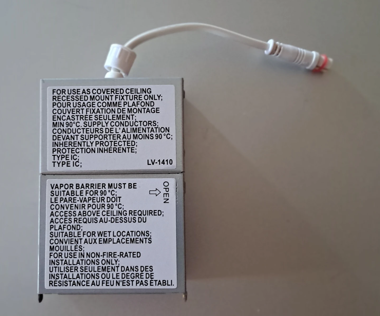 LV-1410 Recessed Ceiling LED Junction Box