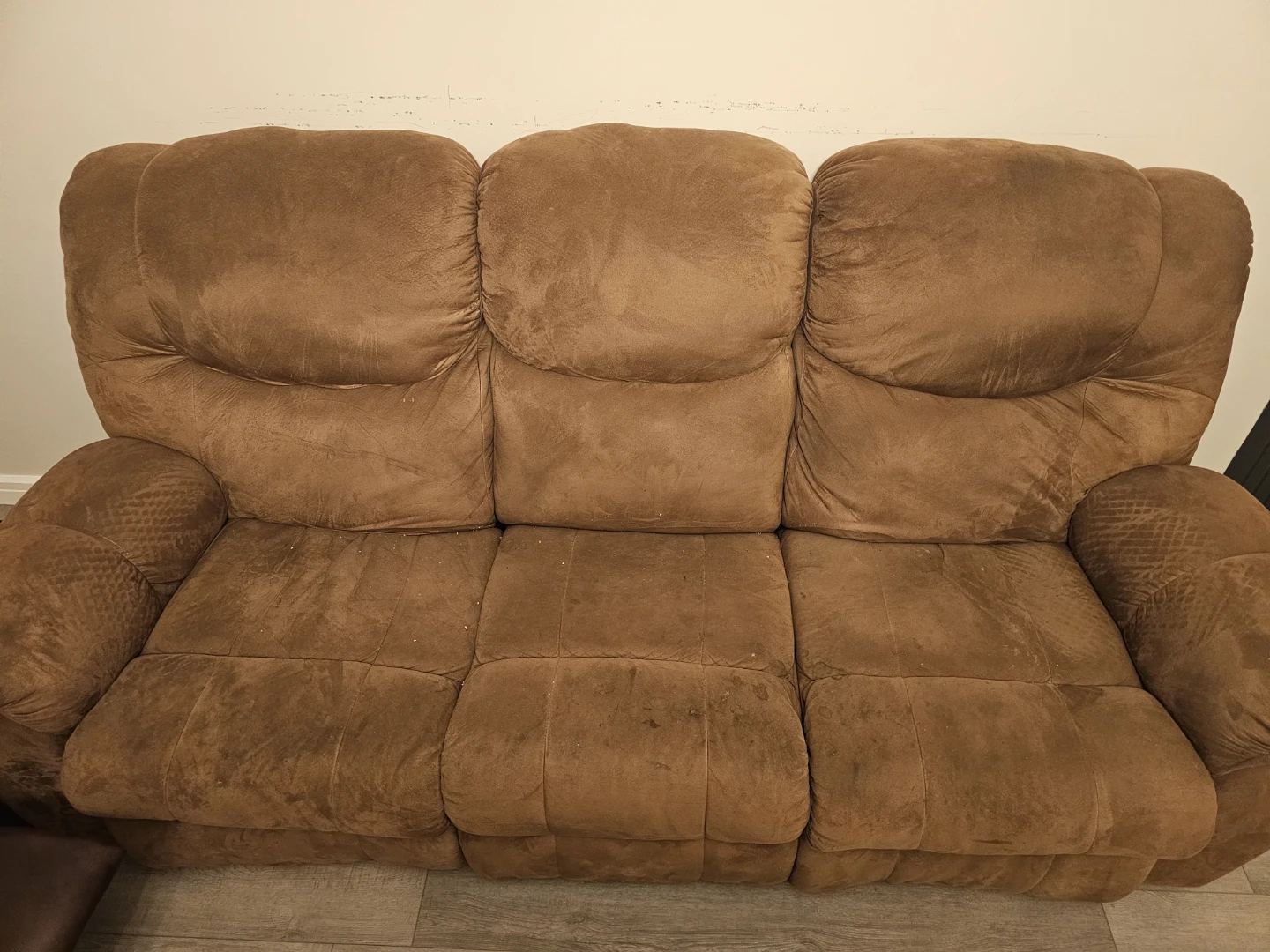 Brown Reclining Sofa - photo 3