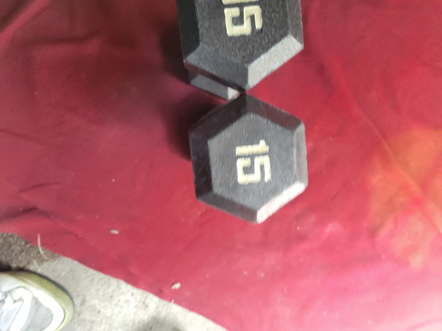 SET OF  15s. DUMBBELLS  TOTAL 30LBs - photo 2