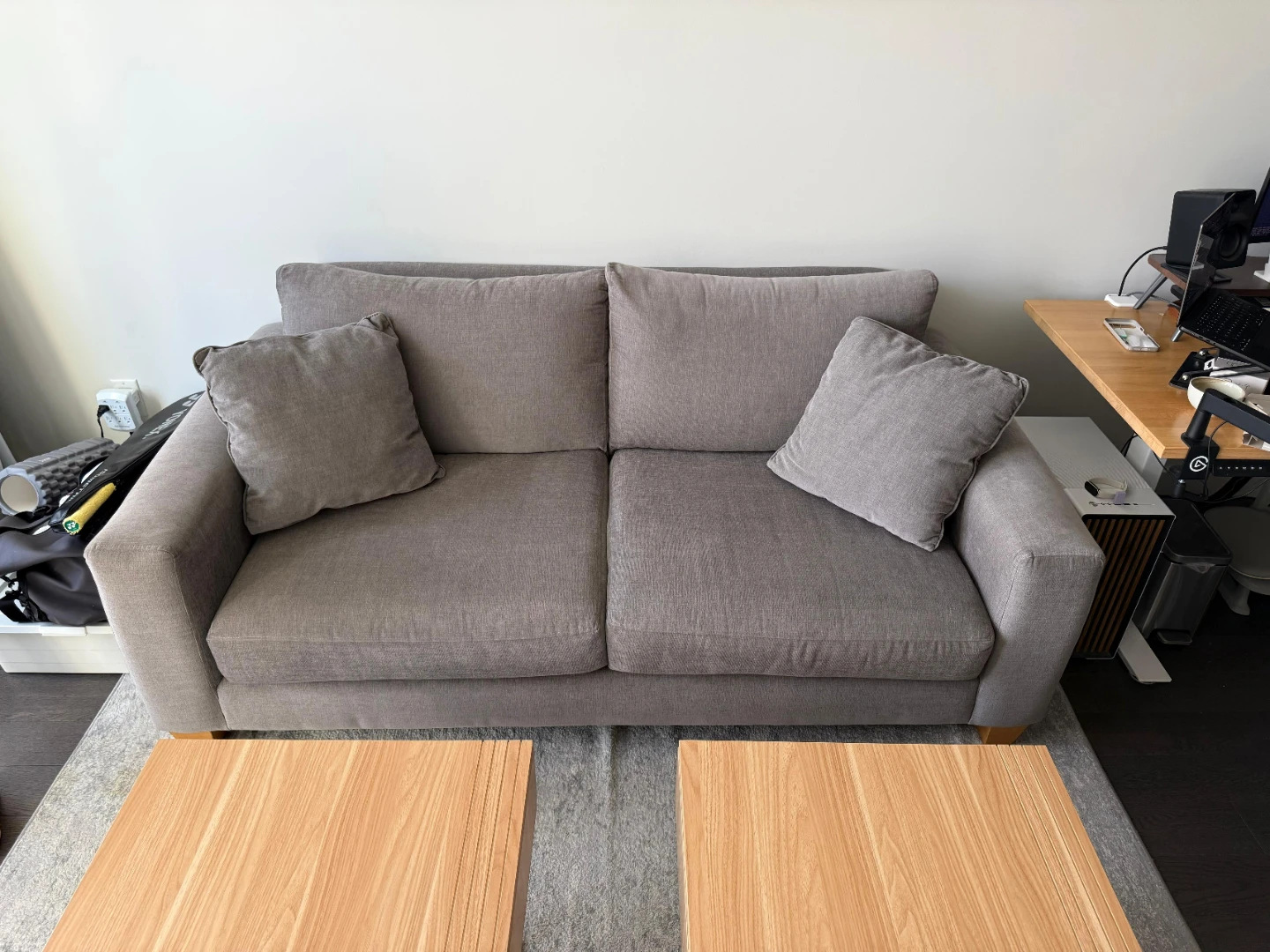 Grey Two-Seater Sofa - Pickup only - photo 2
