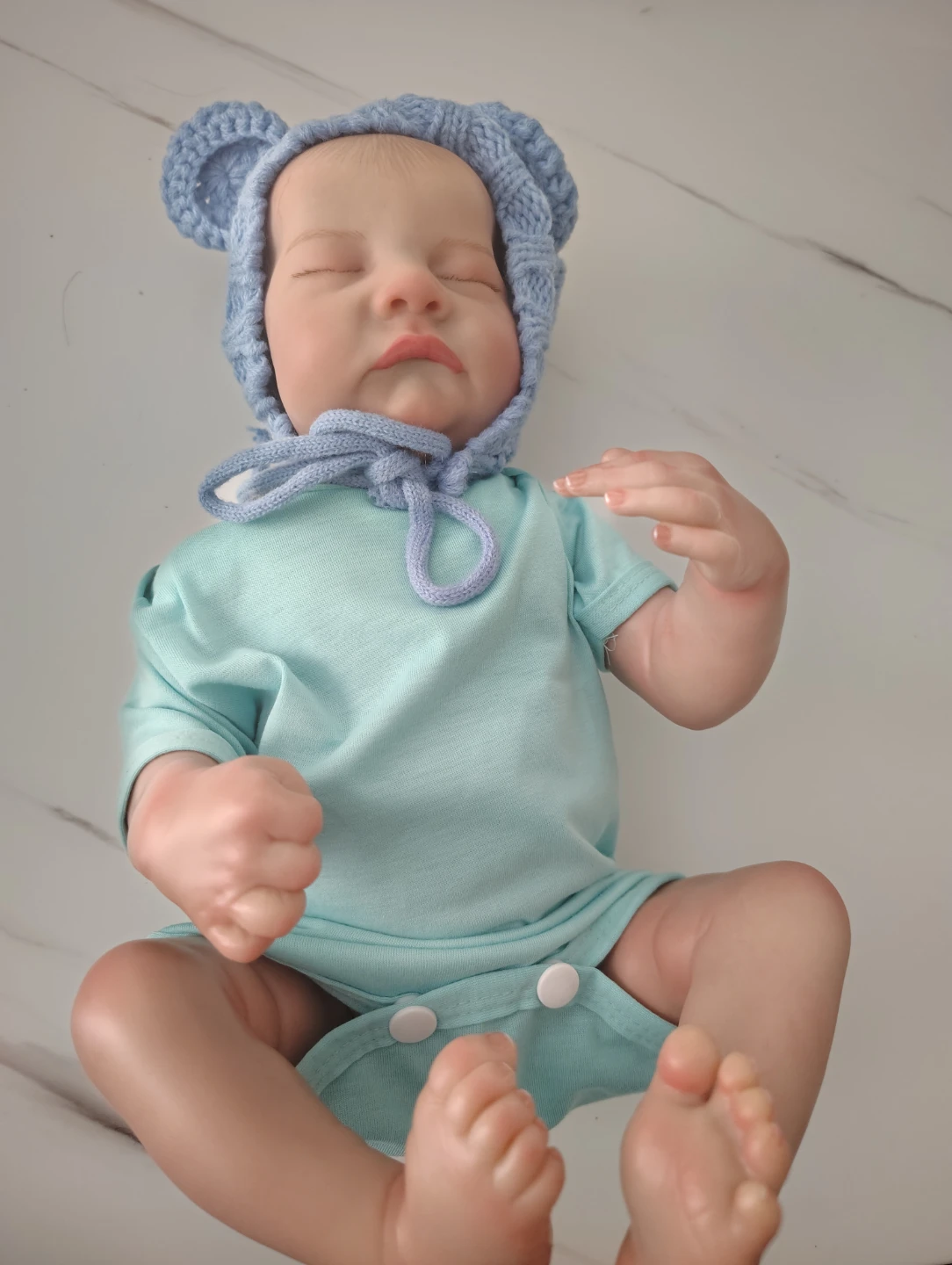 Baby Doll with Blue Bear Hat - photo 2