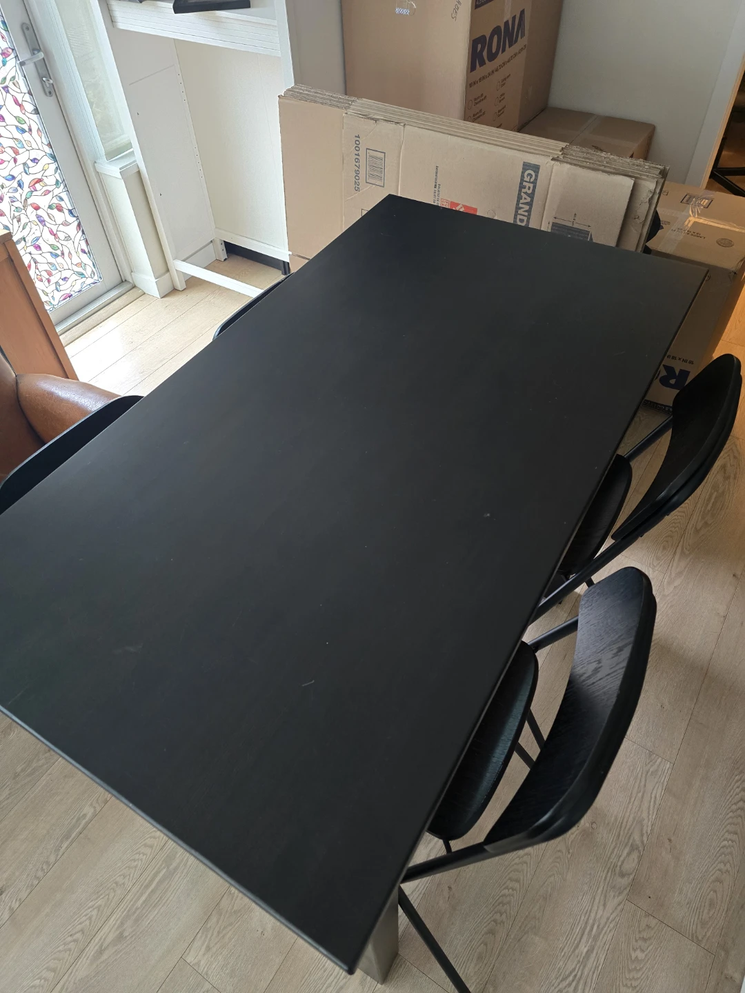 Black high table with 4 chairs - photo 2