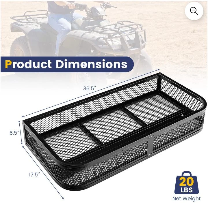 ATV Front Rack Cargo Basket - photo 2
